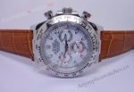 Replica Rolex Daytona Stainless Steel White Dial / Brown Leather Watch 